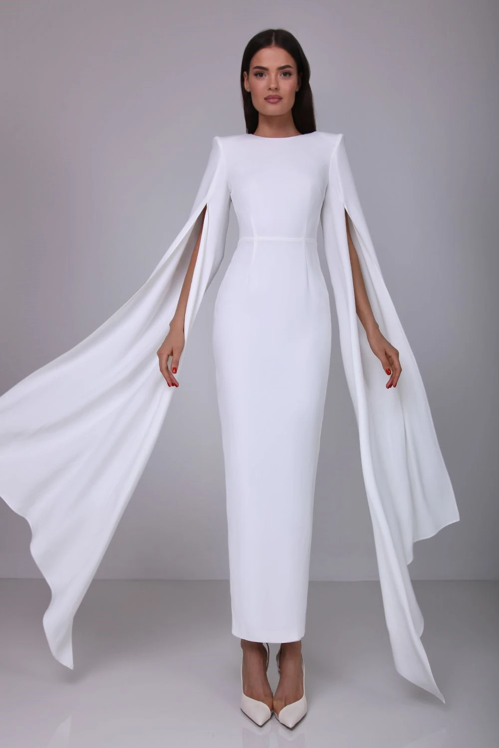 Customized Temperament Jersey Straight Evening Dress High Quality Ankle Length Crew neck vestidos de fiesta Saudi Arabia 2024