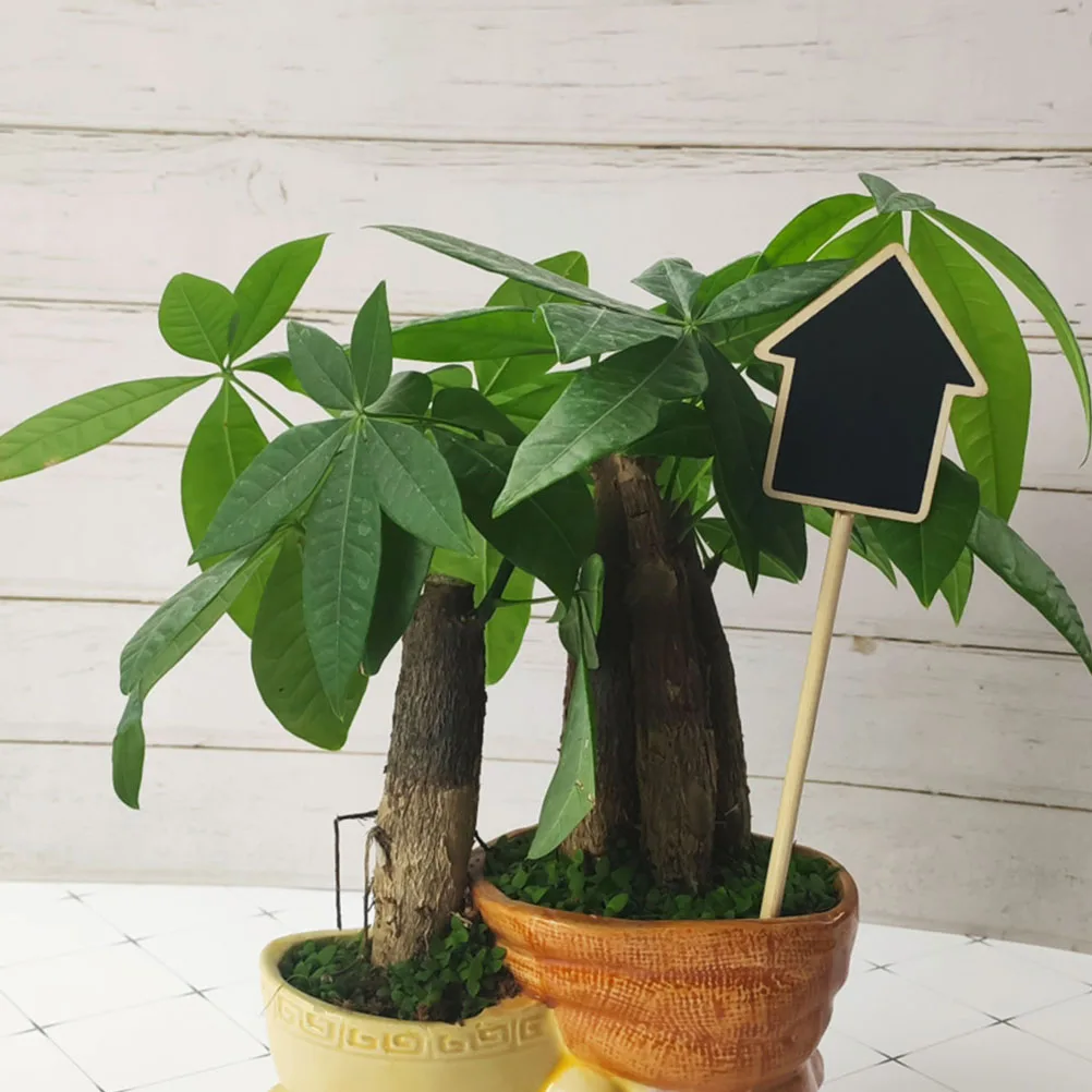 

10pcs Garden Small Blackboards Mini Chalkboard Picks Wooden Message Boards For Plants Pot Tags Diy Home Decoration Flowerpot