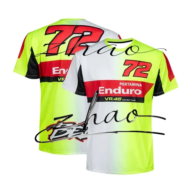 

25 New Printed Motorcycle Racing FABIO 49-72 Fans Summer Men's and Women's Breathable T-shirt GRESSINI Racing Top