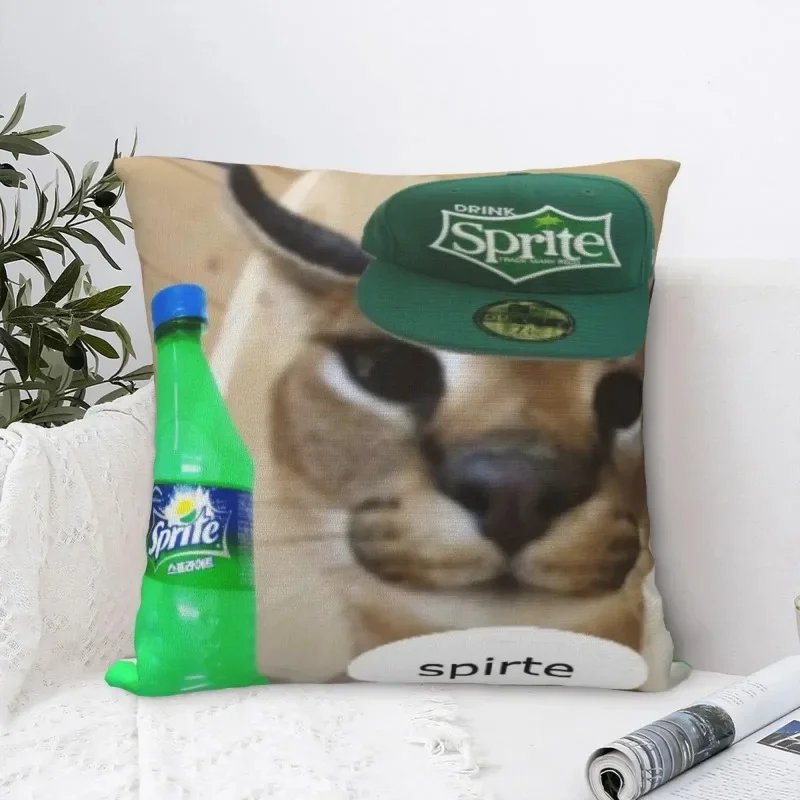 Floppa Cat Meme Federe per cuscini Fodere per cuscini Cuscini Divano Anime Cuscino Nero Anime Federe per cuscini per divano