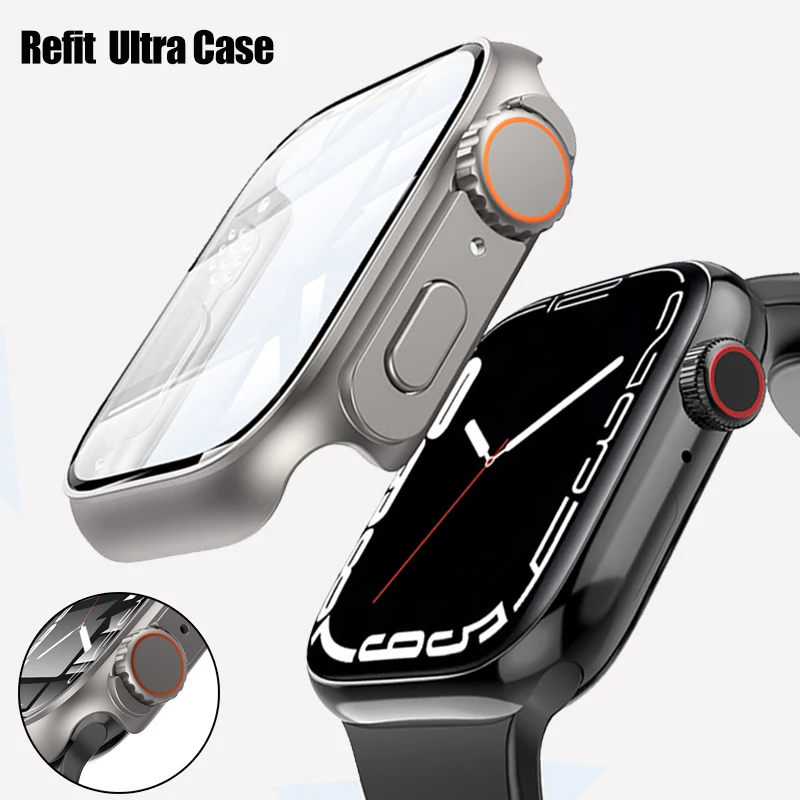 PC Cover for Apple Watch Case 8 7 6 SE 5 4 44mm 45mm 40mm 41mm Firm Appearance Upgrade Apple Watch Ultra 49mm Turning Into Ultra