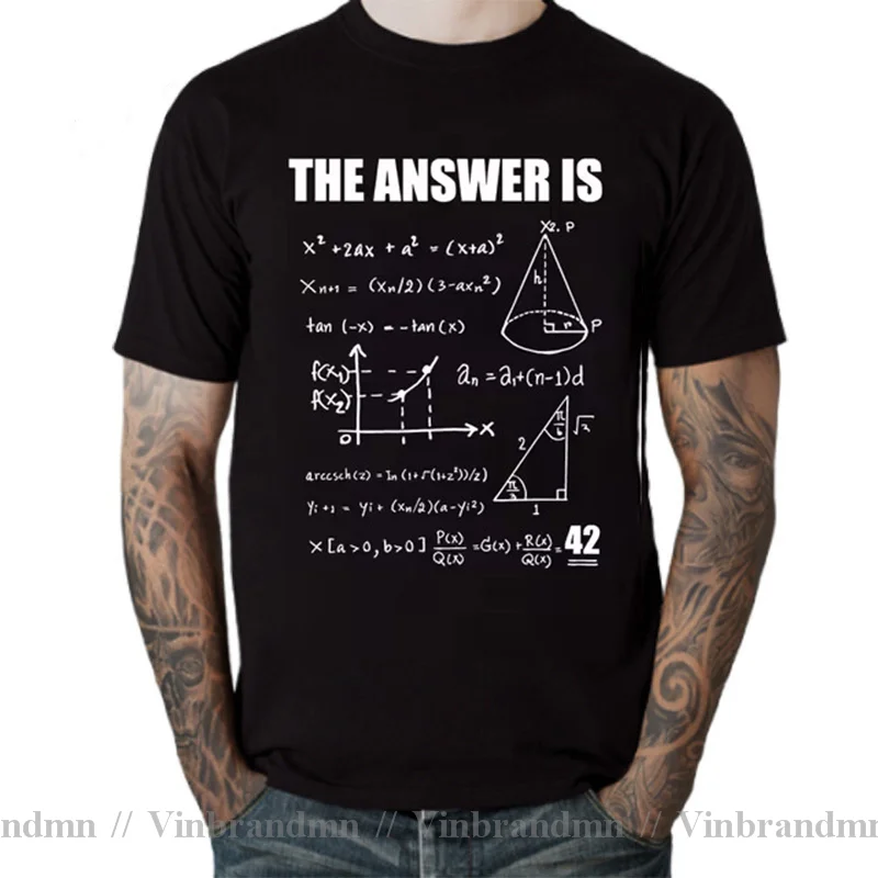 The answer to life the universe and everything 42 Gift T shirts men Douglas Adams Hitchhikers Guide To The Galaxy Men's T-shirts