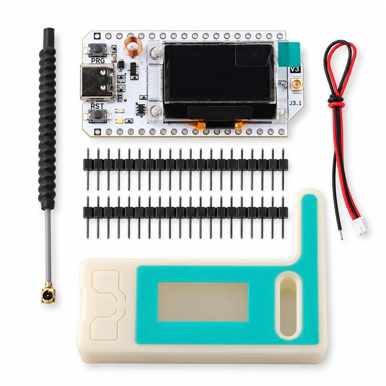 Heltec HTIT WB32LA V3 ESP32 LoRa SX1262 Development Board 0.96 OLED Display 868/915 MHz 2/5 dBi Antenna for Meshtastic