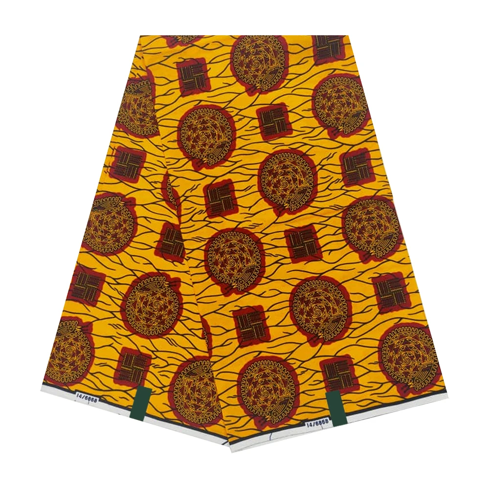 

100% Original Super African Hollandais Batik Fabric High Quality Dutch Ankara Wax Prints Cotton Fabric 6yards For Sewing LIN-6-6