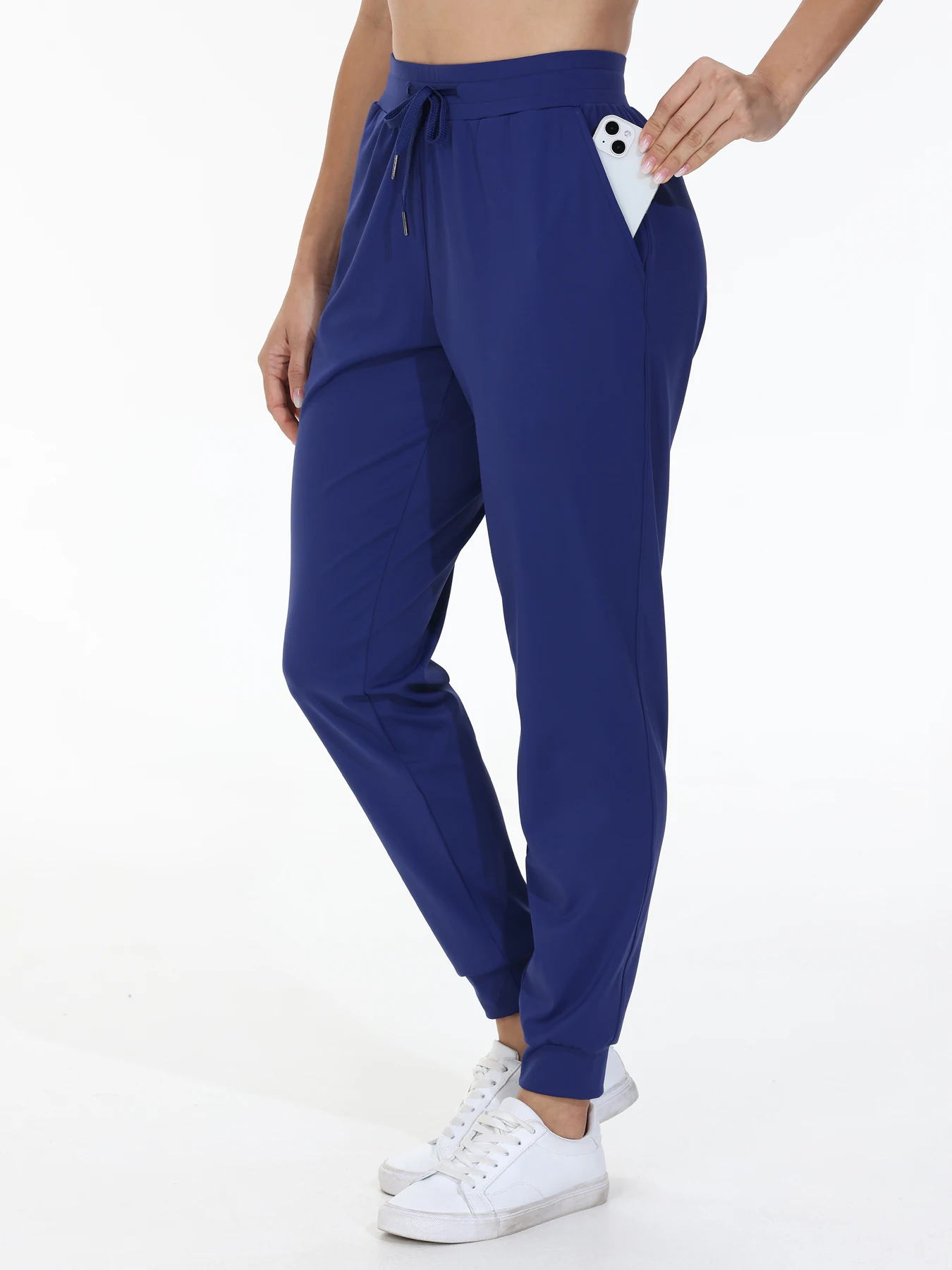 Pantaloni da jogging fitness Cintura alta da donna Tasca con coulisse Vita elastica Pantaloni da yoga Palestra Esercizio Abbigliamento sportivo Leggero e confortevole
