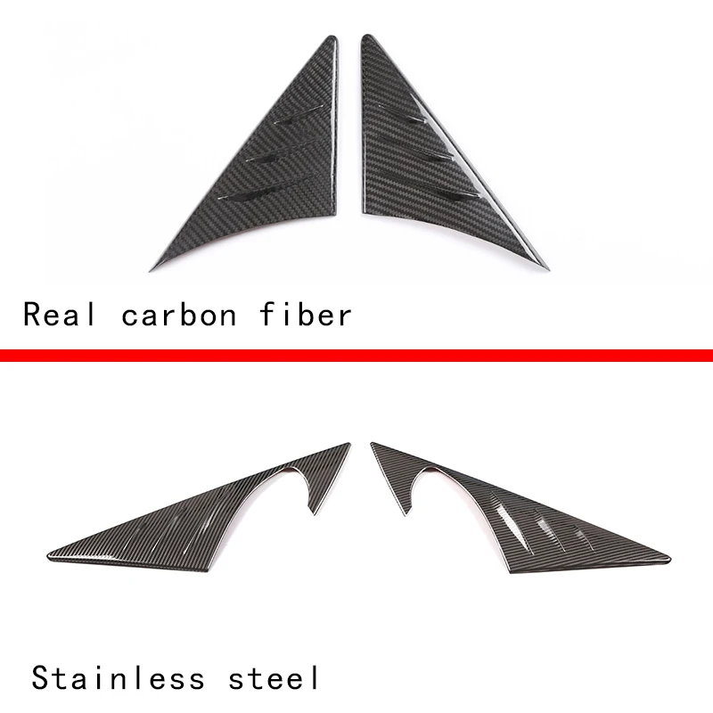 For Toyota GR Supra A90 2019-2022 Real Carbon Fiber Car Rearview Mirror Side Window Spoiler Triangle Cover Trim Car Accessories