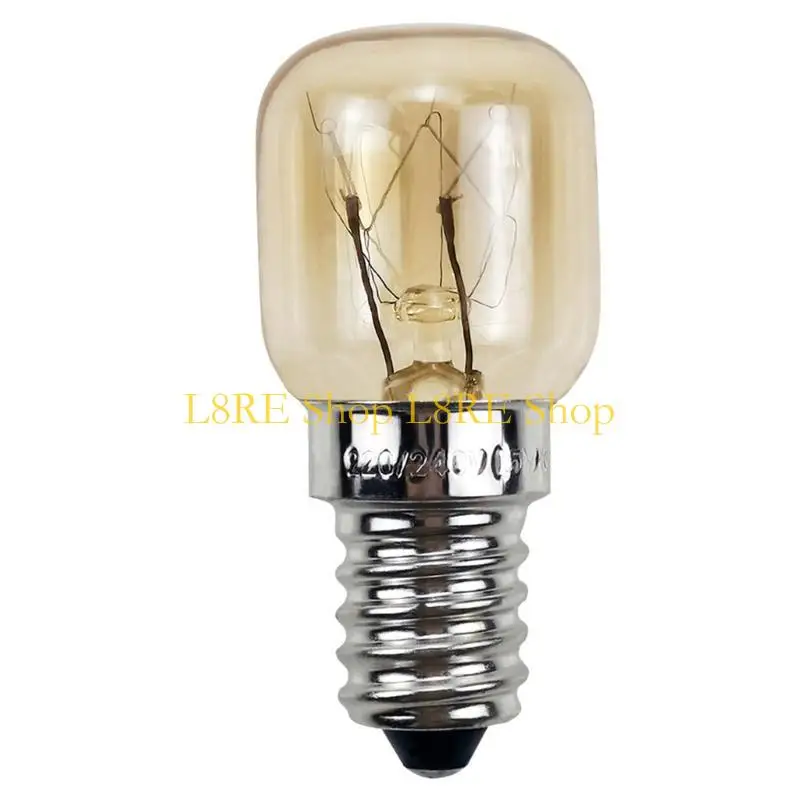 L8RE 2PCS 220V E14 300 درجة عالية من درجة الحرارة مقاومة للفرن الميكروويف مصباح مصباح مصباح الإضاءة