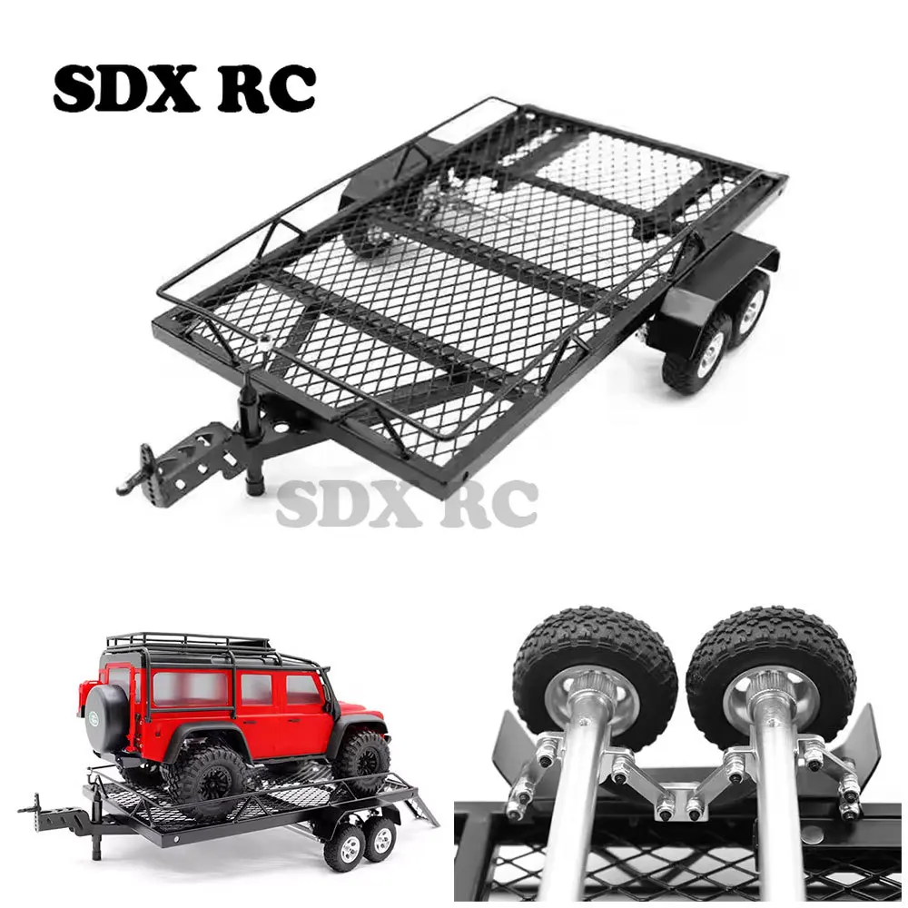 

CNC Aluminum Utility Trailer for 1/24 1/18 RC Crawler Trx4m Scx24 Fms18 Fms24 CR18P