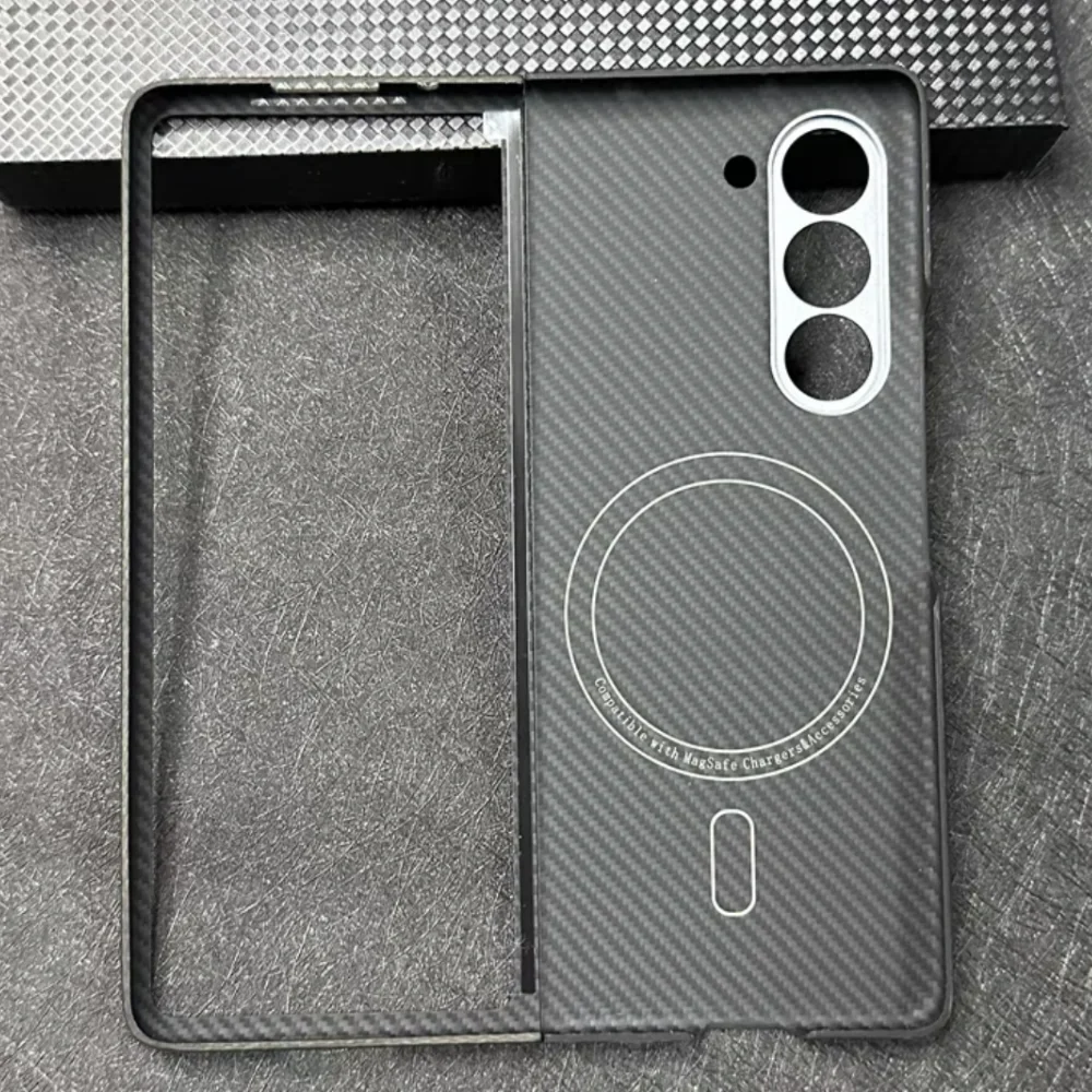 Для Samsung Galaxy Z Fold 6 Magsafe Aramid Fiber Ультратонкий защитный чехол для телефона из углеродного волокна с рассеиванием тепла Z Fold6