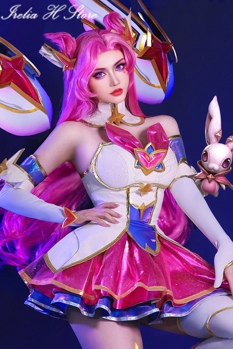 

Irelia H Store Game LOL Cosplays Star Guardian Kaisa Cosplay Costume dress female Kaisa Star Guardian Halloween Costumes