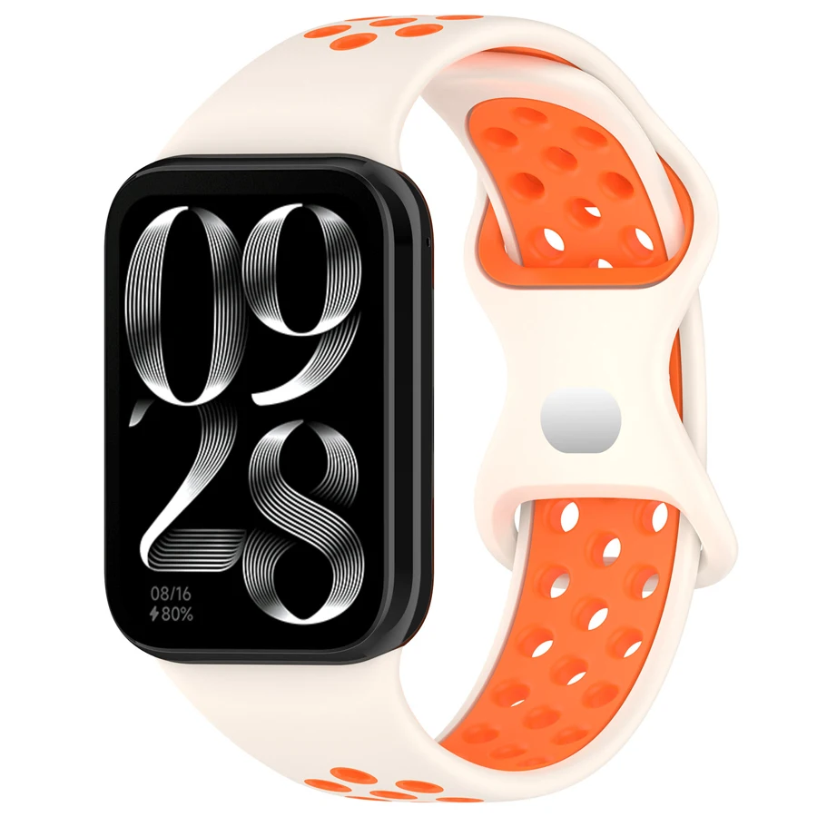 Ademend siliconen horlogebandje voor Redmi Watch 4 5 6 Sport, verwisselbare armband polsband voor Xiaomi Mi Band 8 Pro/9 Pro/10 Pro bandje