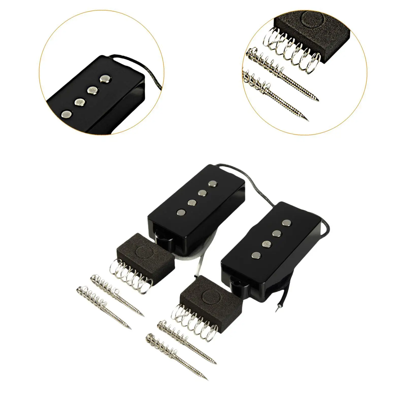 Alnico 5 Guitar Pickup Cardboard Clamp Replace Part Open Frame DIY Kits, Solidny mostek Pickup Humbucker dla 4 strun P Basses