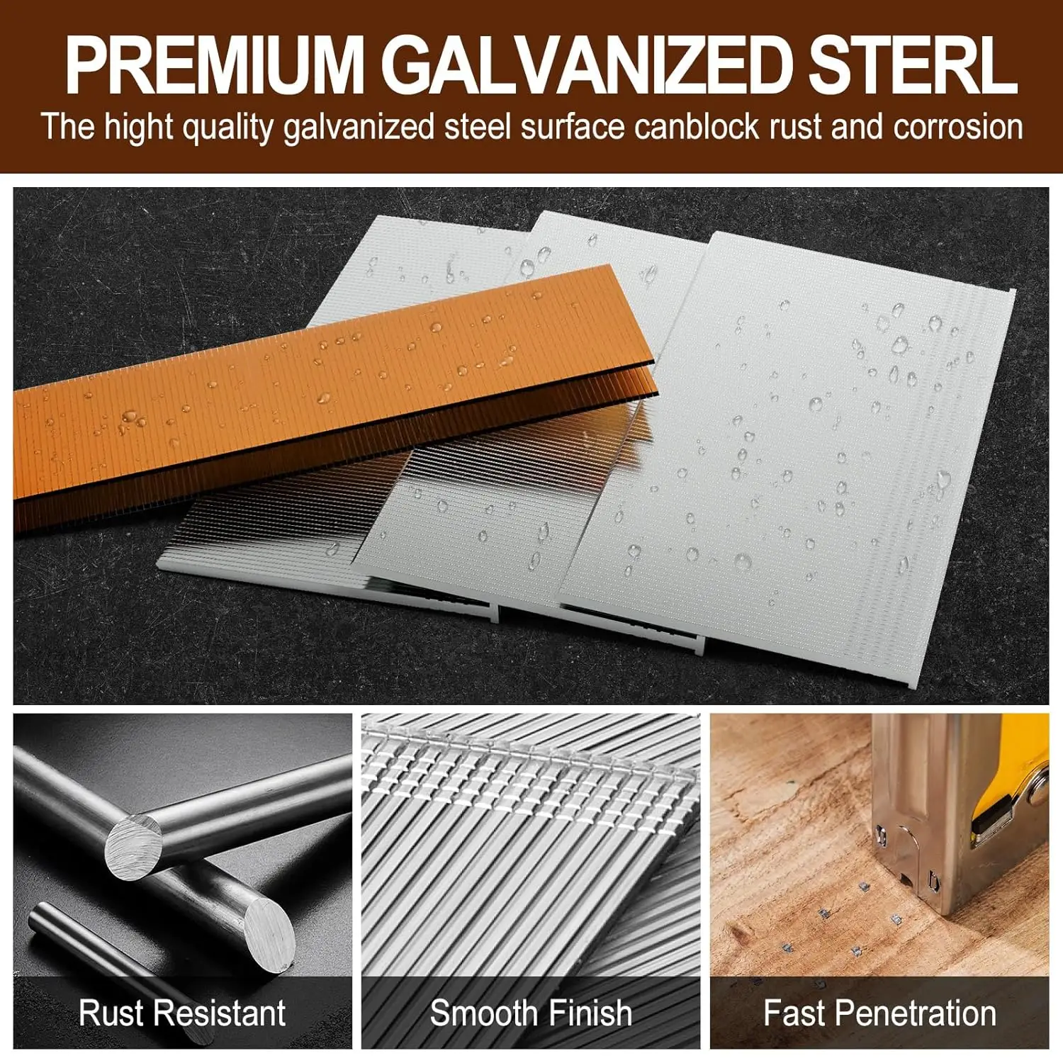 1600 шт./кор. F32 гвозди Брэда 425K скобы 18 калибра медное покрытие гвозди Брэда для электрического степлера пистолет электроинструменты