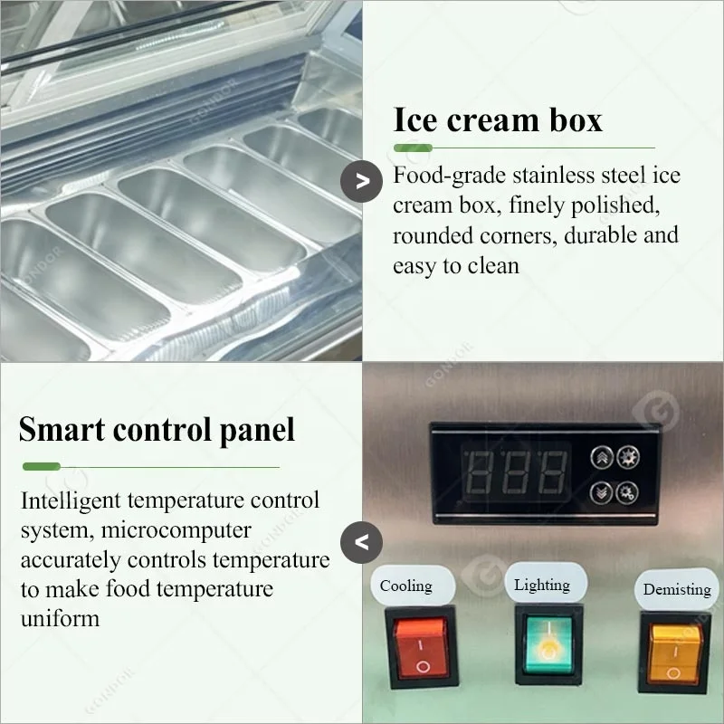 아이스크림 진열대 쇼케이스 이탈리아 미니 아이스크림 쇼케이스 울트라 냉동고 냉장고 판매