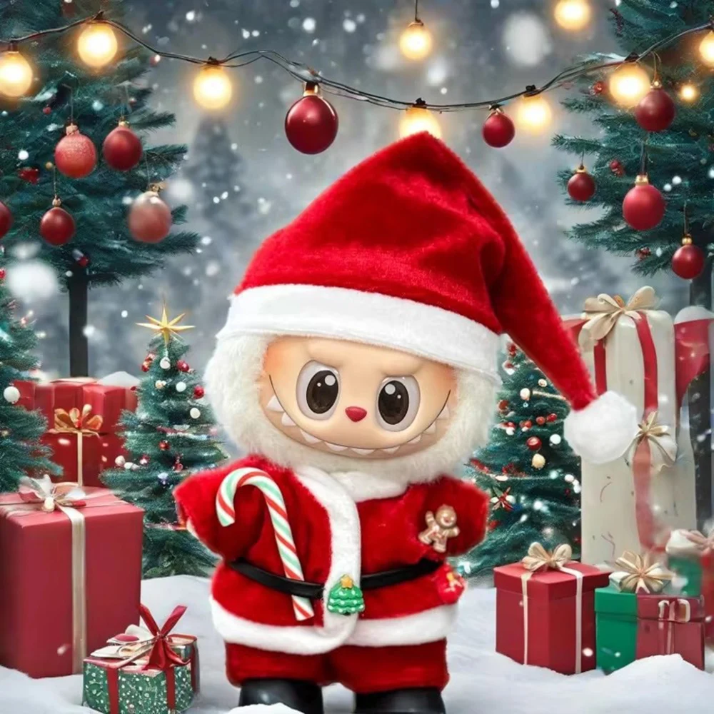 

Christmas New Year's Decoration Clothes For Labubu V1 V2 V3 Doll Festival Clothing Outfits for Ropa Labubu Doll Accessories