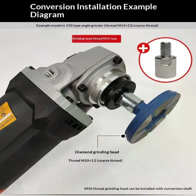 Angle Grinder M10 To M14 Adapter Thread Converter Adapte Interface Connector Screw Connecting Rod Nuts Slotting Back