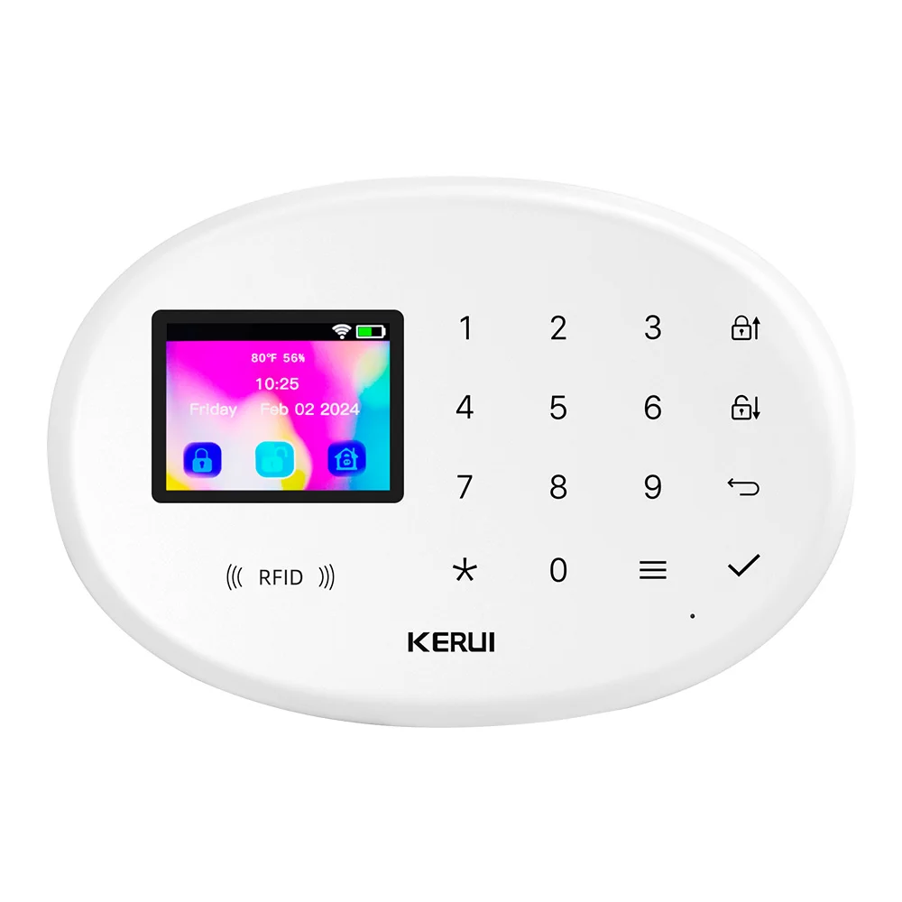 KERUI 4G WiFi GSM Kit d'alarme domestique sans fil Tuya système d'alarme intelligent W204 pour la sécurité de la maison avec capteur de mouvement détecteur de fumée sirène