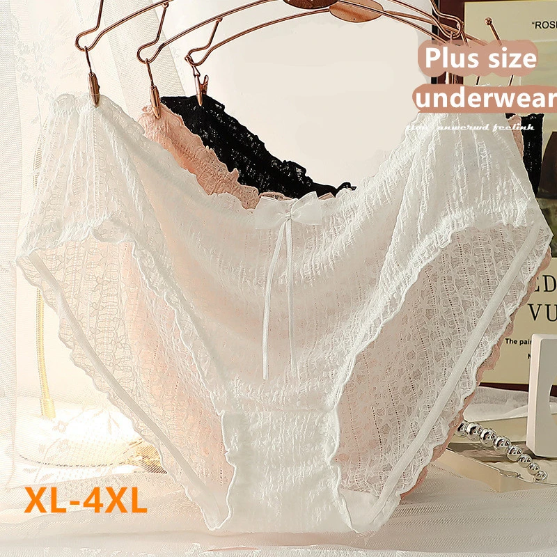 Cotton calzones para mujer lace plus size ropa interior femenina sweet hip hugging sexy panties breathable soft underwear women