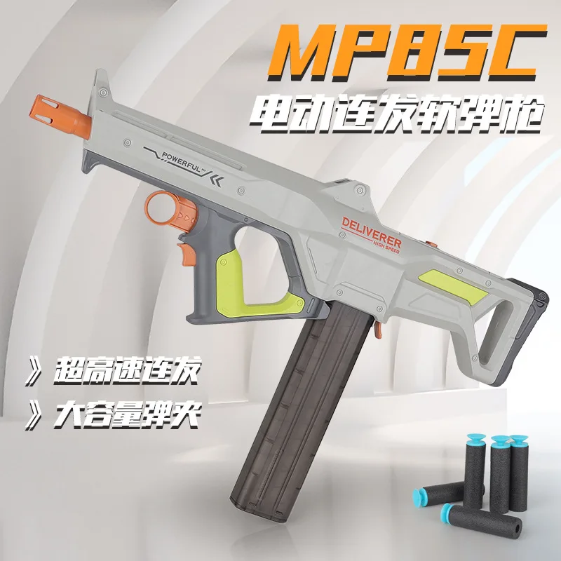 Pistola de balas suaves Mp85c de disparo continuo eléctrico de alta velocidad para niños, pistola de juguete para fuego, Rifle de asalto de combate al aire libre para niños