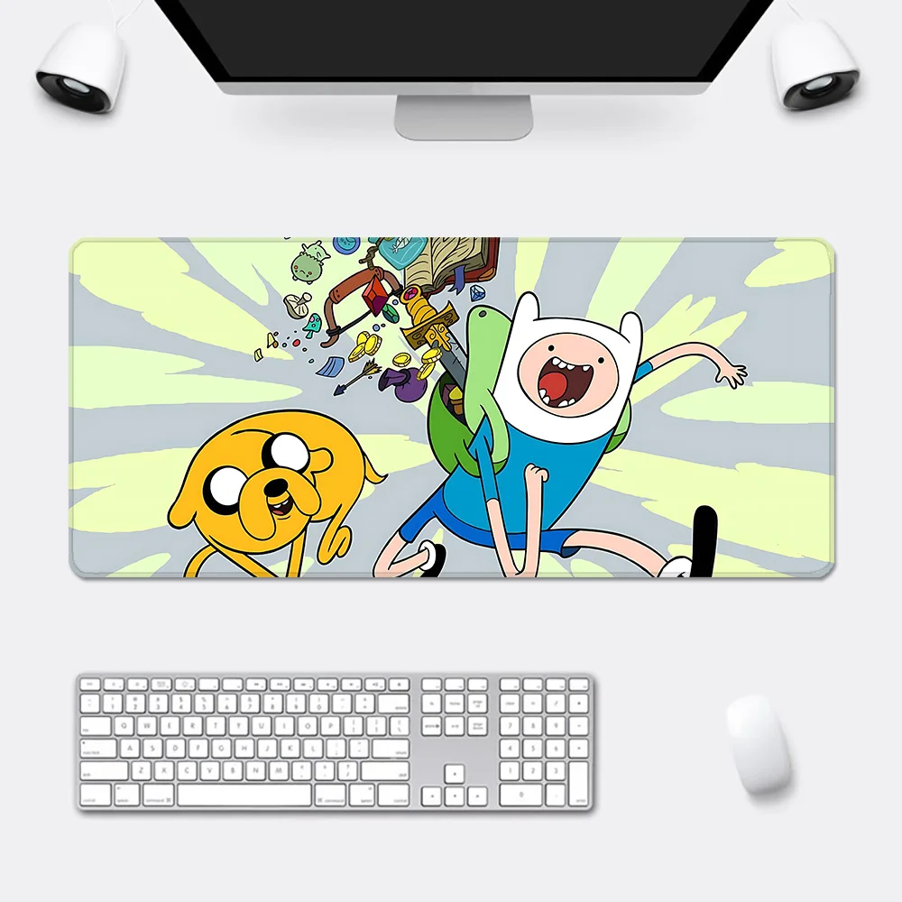 Hot Adventures Time Duplex Mousepad HD Printing Computer Gamers Locking Edge Non-slip Mouse Pad XXL90x40cm Keyboard PC Desk Pad