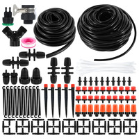 15M-30M DIY Drip Irrigation System Automatic Watering Garden Hose Micro Drip Watering Kits Digital Timer Controller