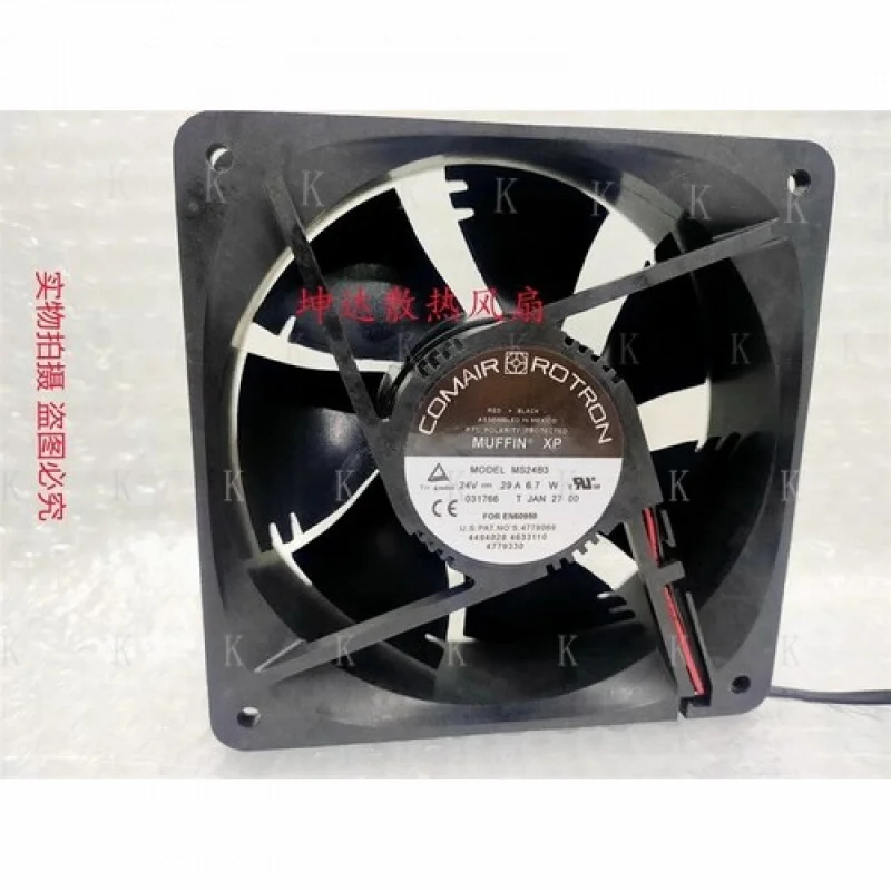 

C FOR COMAIR ROTRON MS24B3 12038 DC24V 0.29A 6.7W 2-Wire Cooling Fan