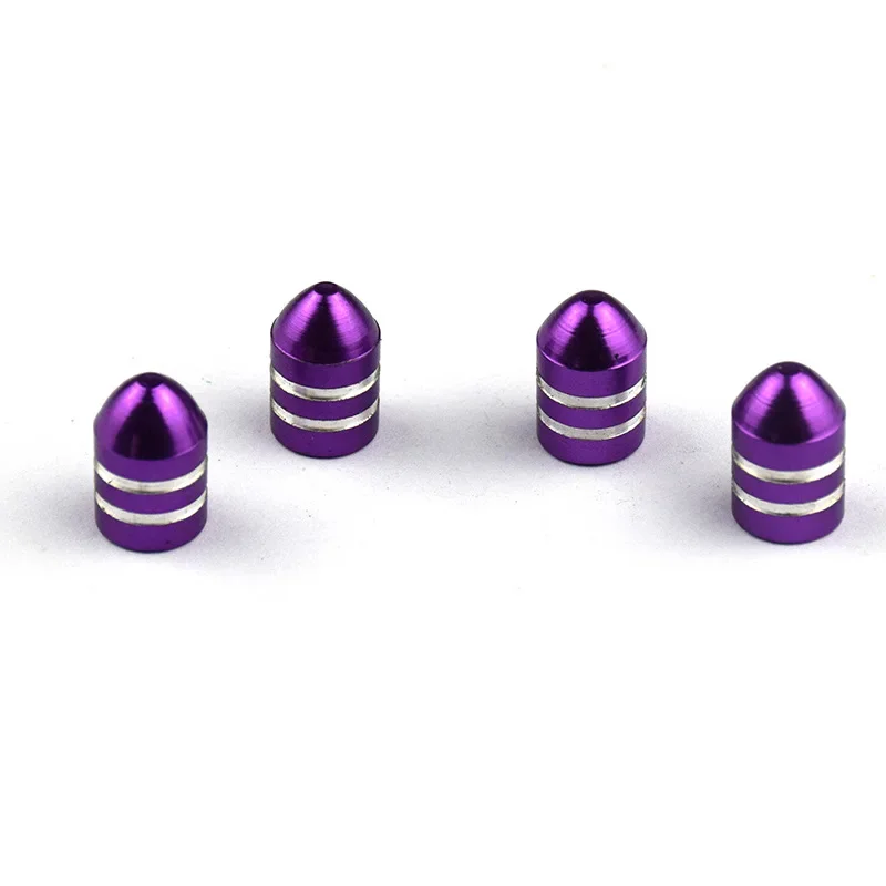 4 pcs Colorful bullet  car wheel tire aluminum alloy valve cap Car Tire Valve Caps Wheel Tires Tire Stem Air Cap Airtight Covers