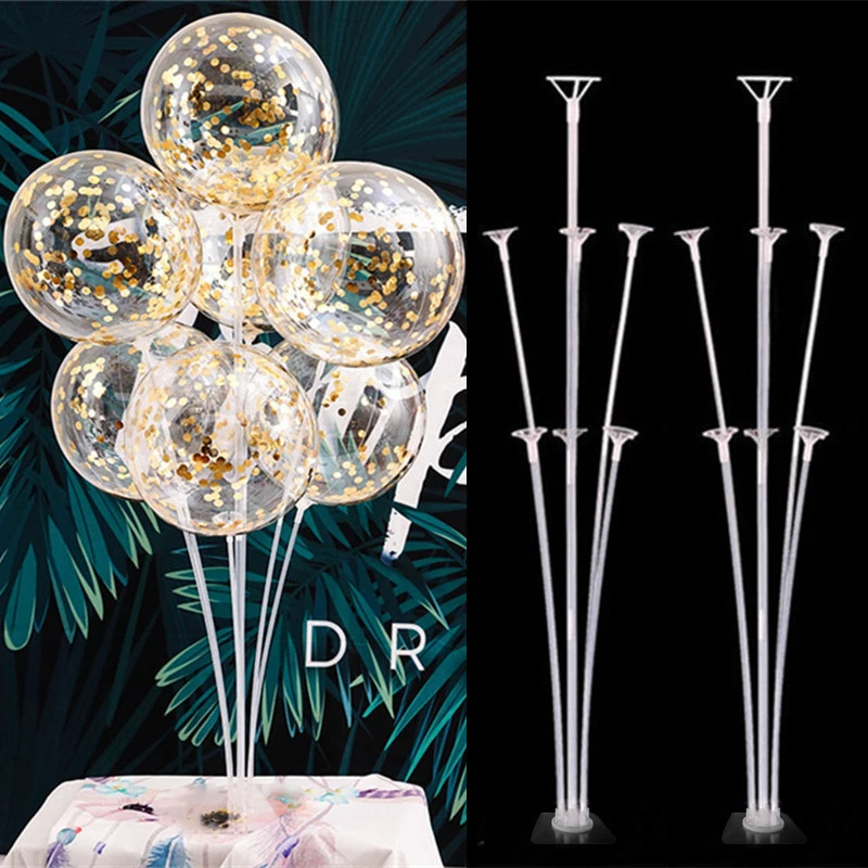 7tubes Wedding Table Balloon Stand Balloon Holder Support Table Floating Wedding Table Decoration Baby Shower Birthday Decor