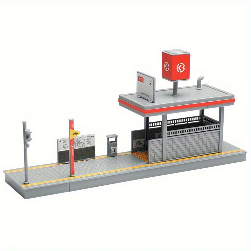 1/64 Scale Mini Subway Station Platform Model Railway Layout Diorama Scenery Kit
