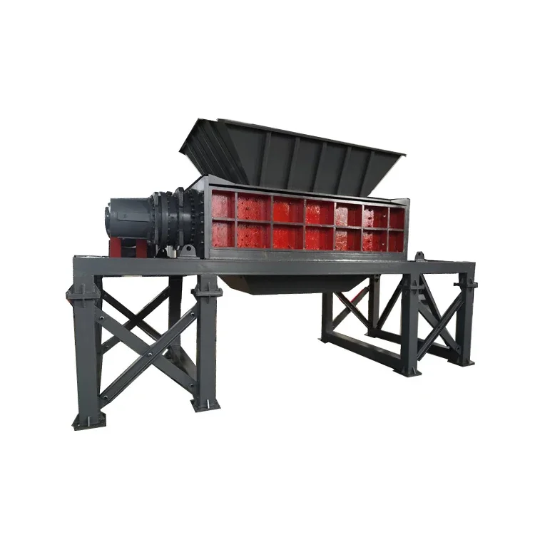 steel scrap crusher machine/ mobile tire foam scrap metal shredder machine double shaft shredders