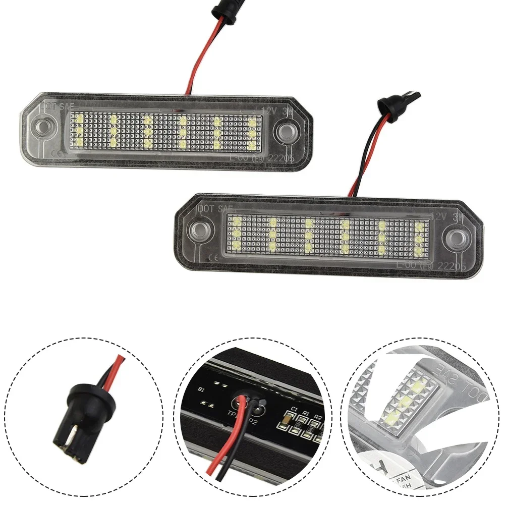 2x LED License Plate Light 3528SMD 34100-S04-A01 34100S04A01 For Honda Civic EJ EK EM EK9 EK4 Del Sol 92-00 bright white LED