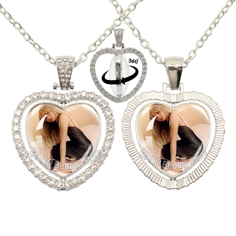 New Style 25mm Double Sided Heart Necklace Character Sabrina Carpenter Funny Singer Accessories Glass Cabochon Pendant Fans Gift