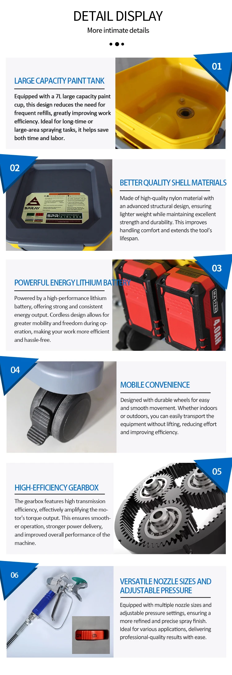 Multi-Functional Wheel-Type Paint Sprayer for Latex and Emulsion