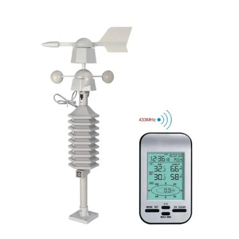 Professional Wireless Weather Station Anemometer Out Wind Speed Direction Sensor Digital Wind Chill Temperature Humidity Meter