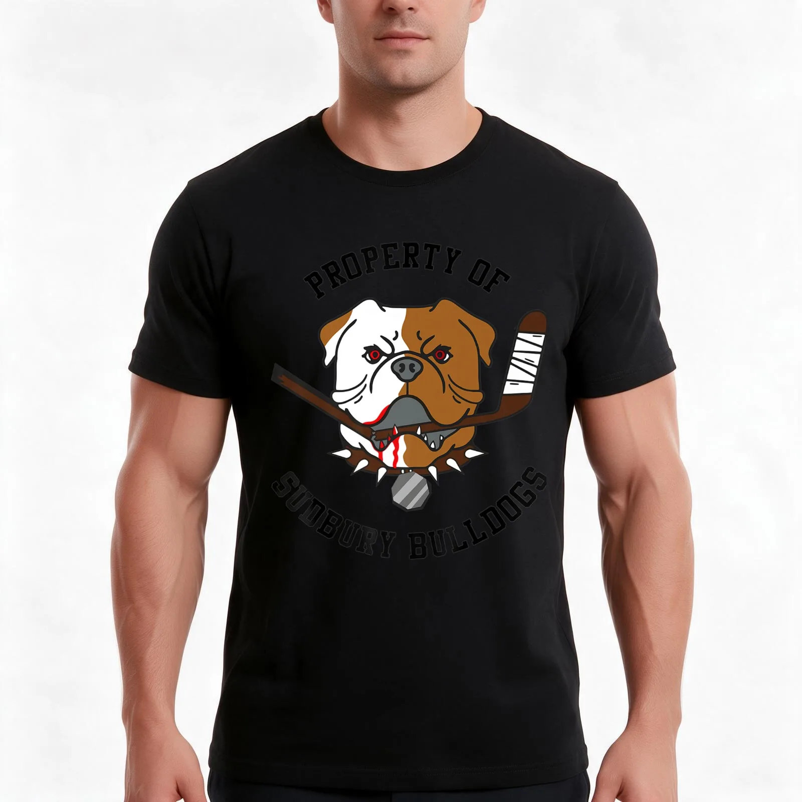 Men Women Property Of Sudbury Bulldog Funny Premium T-Shirt, Summer Casual Cotton Tee, Oversized Streetwear Tops, 100% Cotton