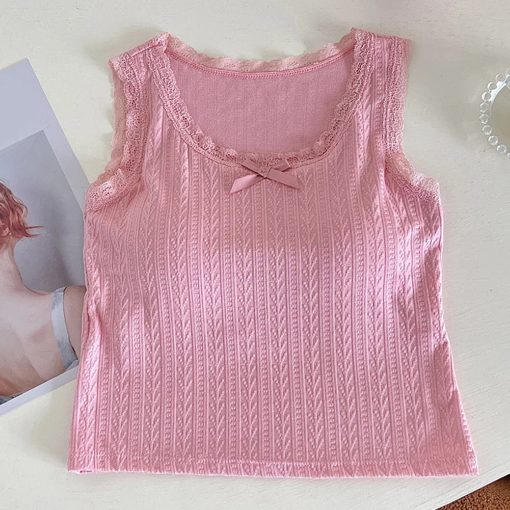 

Home Wear Fashion Casual Vest Moderate Elasticity Polyester Fabric Regular Length Sexy Style Daily Home Lace Vest