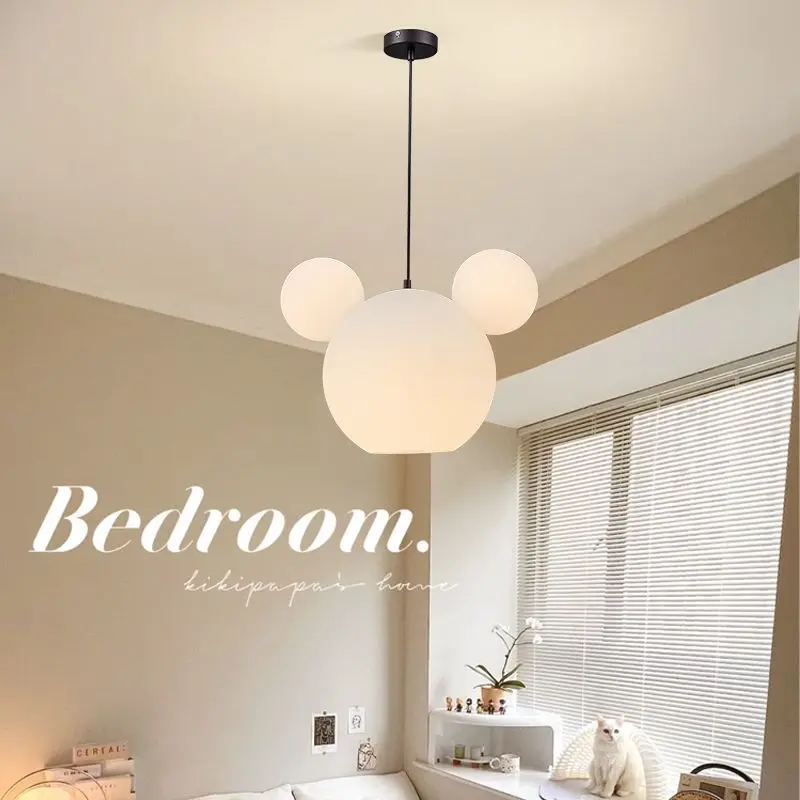 Modern Minimalist Bubble Pendant Lamp LED Ceiling Light for Bedroom Living Room Dining Room Kids Room