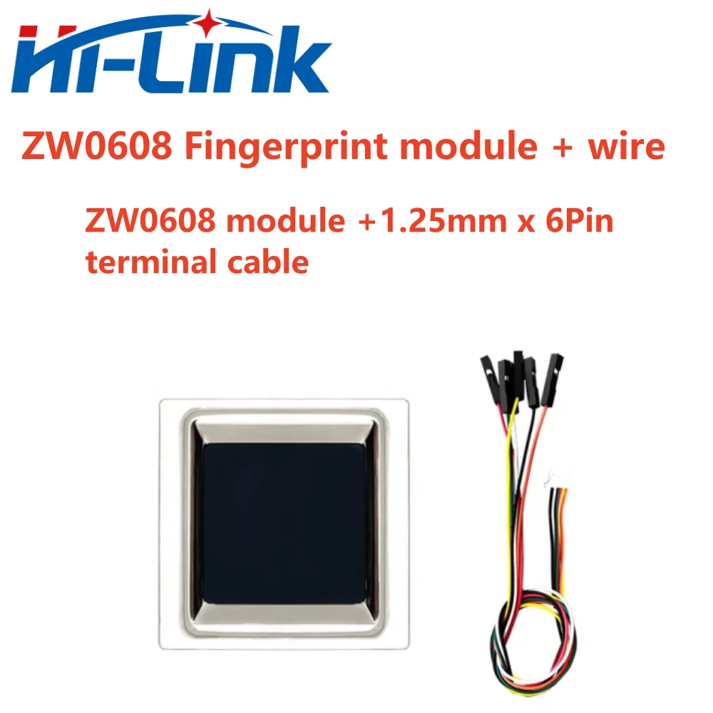 Hilink Fingerprint recognition module HLK-ZW0608 Square semiconductor capacitive fingerprint acquisition sensor switch