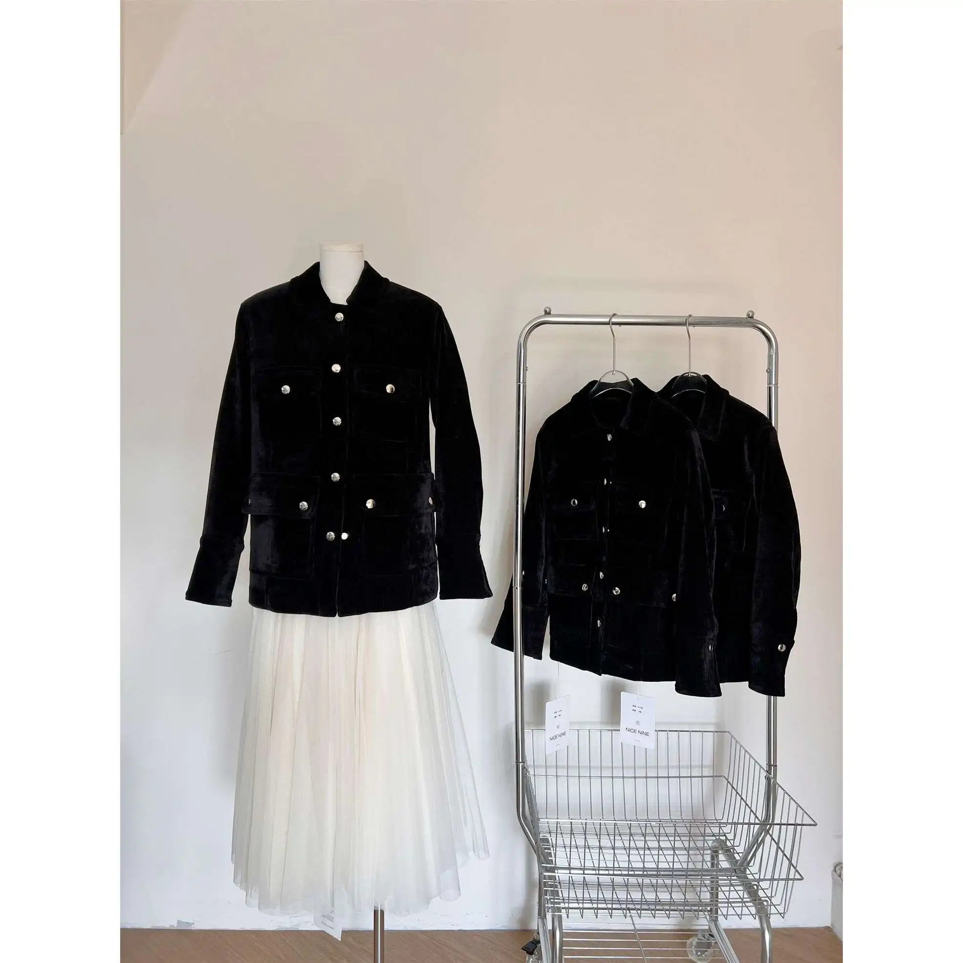 

Ifaion New Velvet Jaet for Homebody Women Faionable Versatile Ladies Dr Tee-quarter Sve Ciwalk Sle