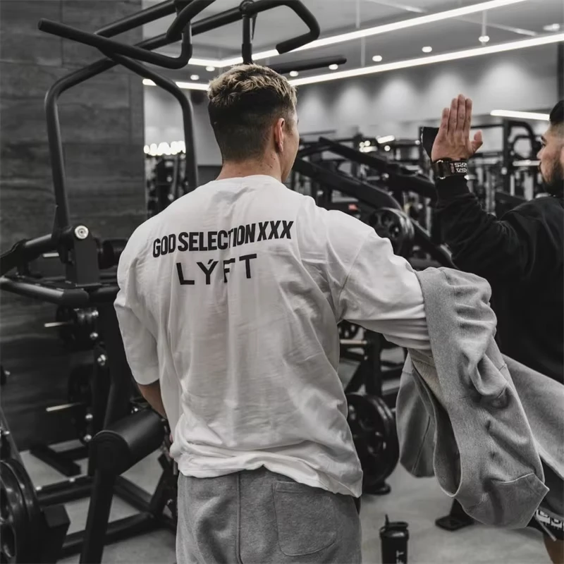 2026 Joint Men Sports T Shirt Oversize Cotton Summer Tee Training Running Shirts Man Streetwear Short Sleeve Mens T-shirt