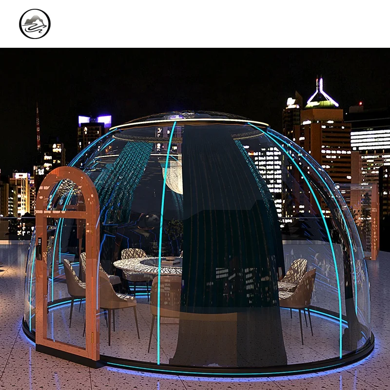 Outdoor Polycarbonate Bubble House Igloo Tent Tiny Glamping Geodesic Dome Homes Prefabricated Buildings Camping Oval Dome Room