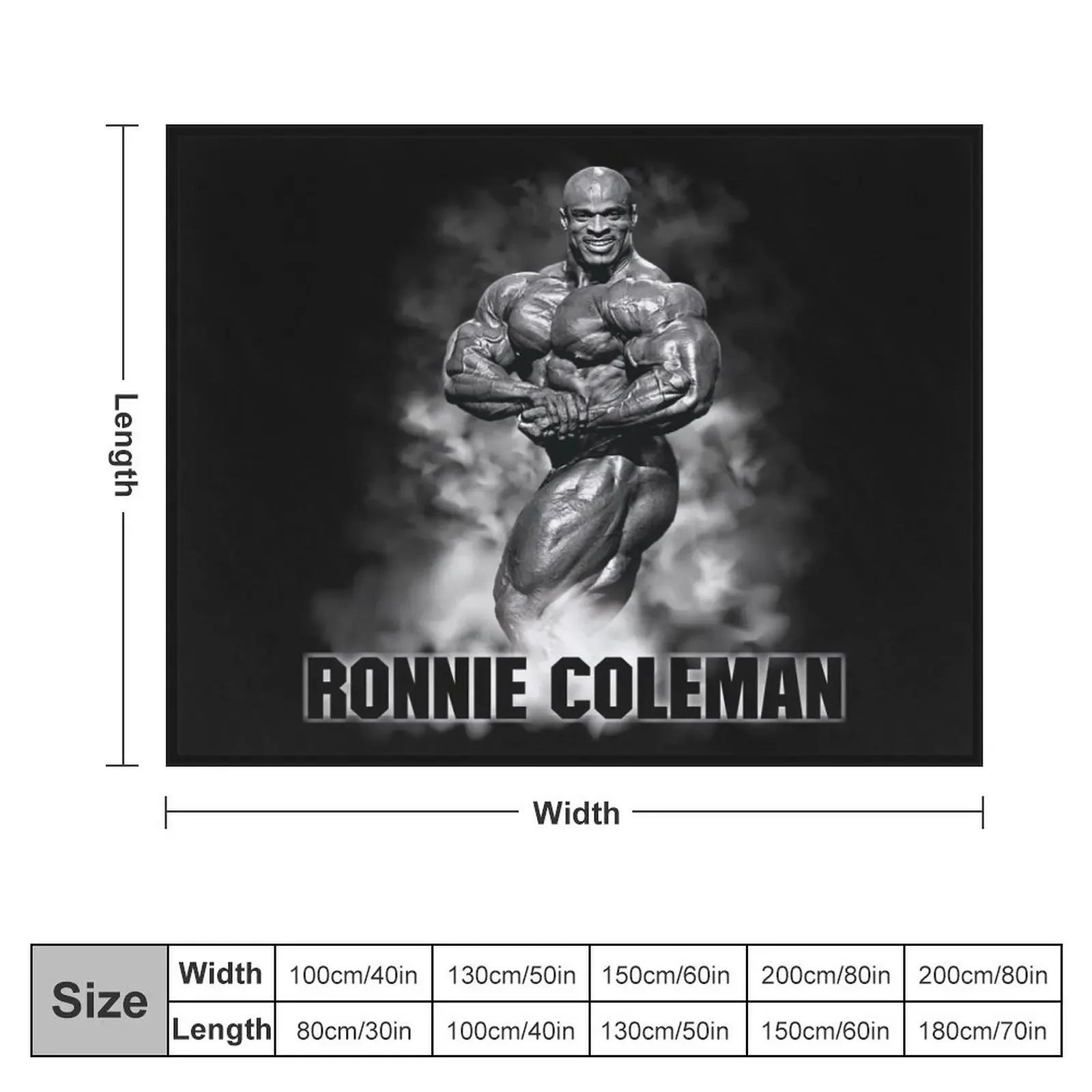 Ronnie Coleman Bodybuilder Throw Blanket Cute Luxury Vintage Nap Blankets