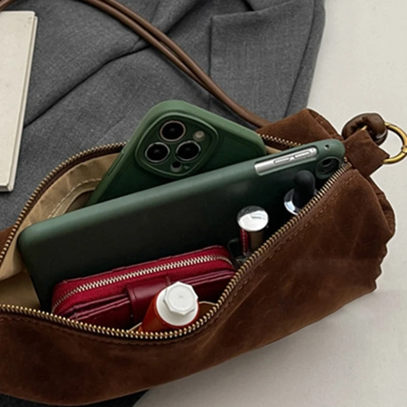 

652F Large Capacity Crossbody Bag Bag for Women Retro Bag Commuting Bag PU Leather Shoulder Bag