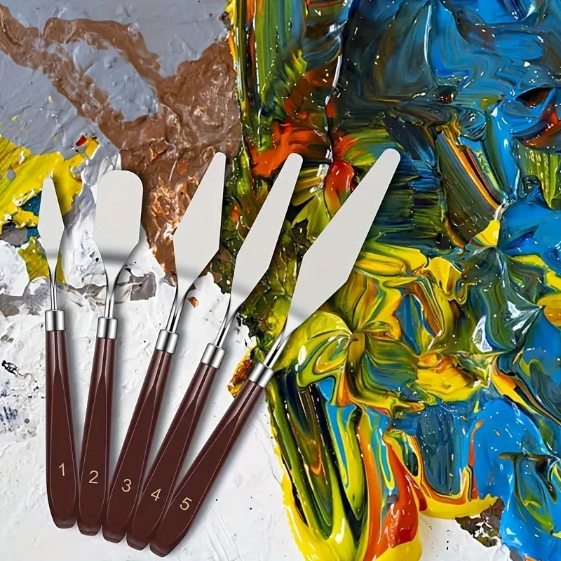 11pcs Professional Stainless Steel Palette Knife Set For Acrylic, Oil, Watercolor & Rock Painting