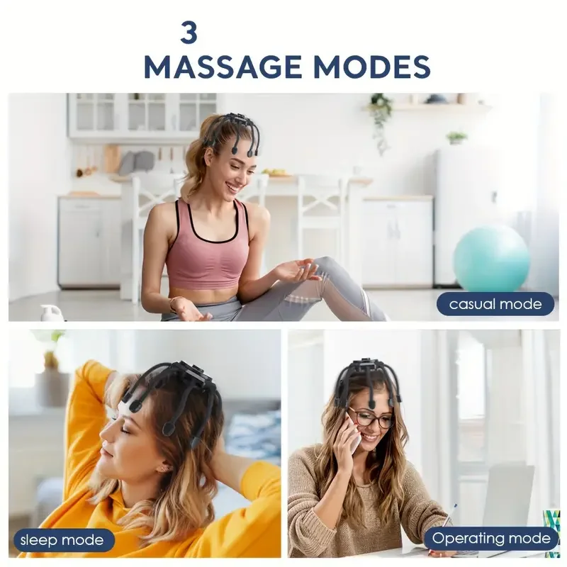 Intelligent Electric Head Massager Octopus Massager Portable Scalp Massager For Deep Relaxation Pain Relief Protection Comfort