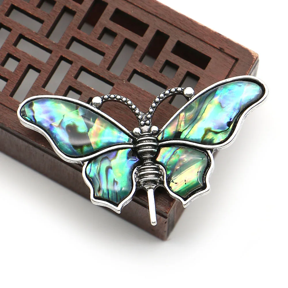 

Fashion Butterfly Abalone Shell Brooches Pendant DIY Clothing Jewelry Accessories Two-purpose for Men and Women Friends Gift