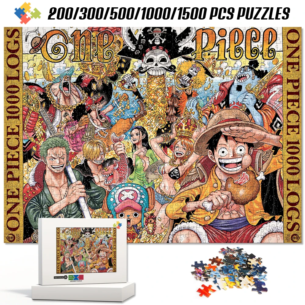 

Деревянные пазлы-головоломки One Piece на 1000 элементов для взрослых, развивающие игрушки, настольная игра для детей, домашний декор