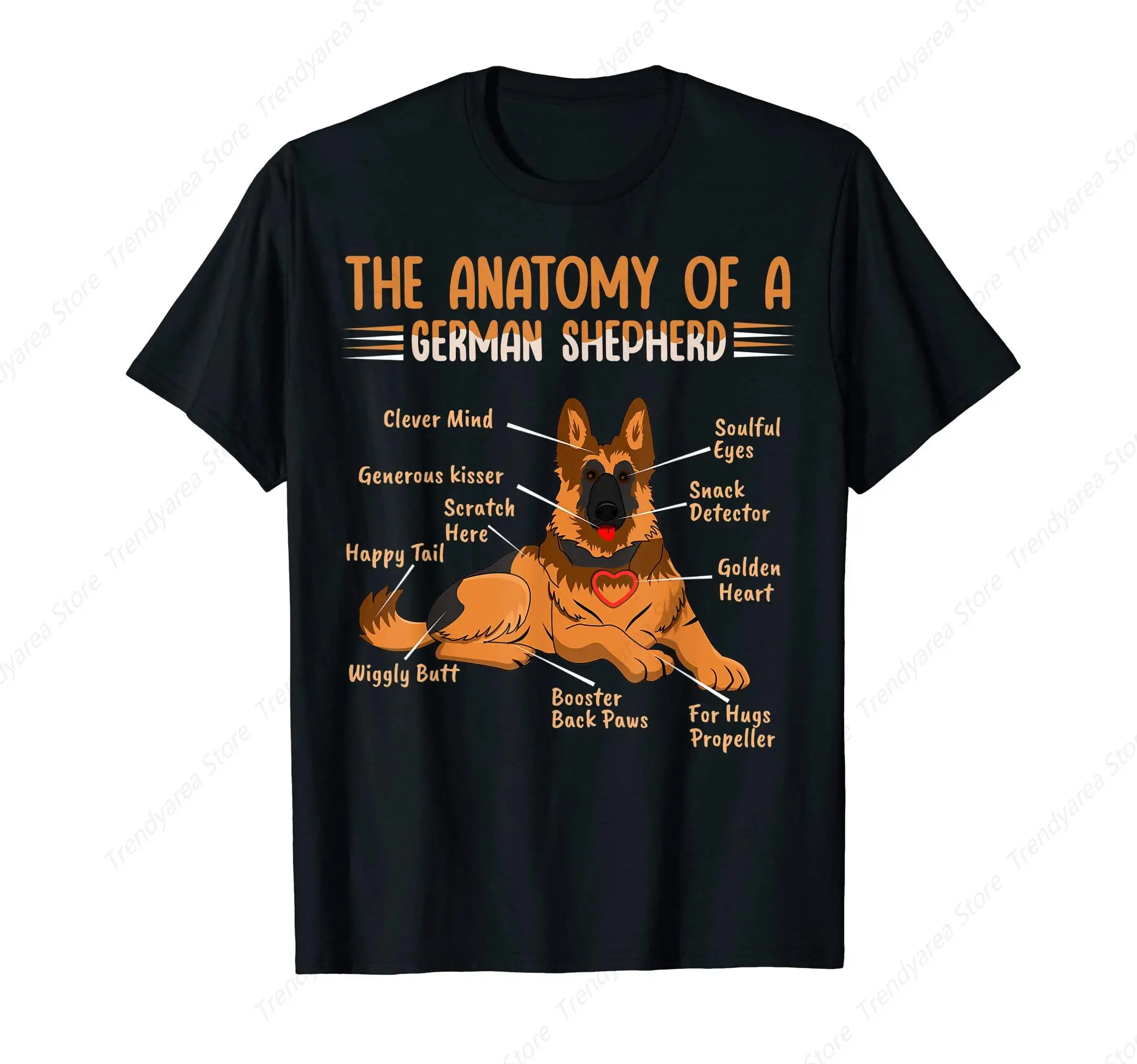 Cute Pet Dog Definition Animal Anatomy Of German Shepherd T-Shirt