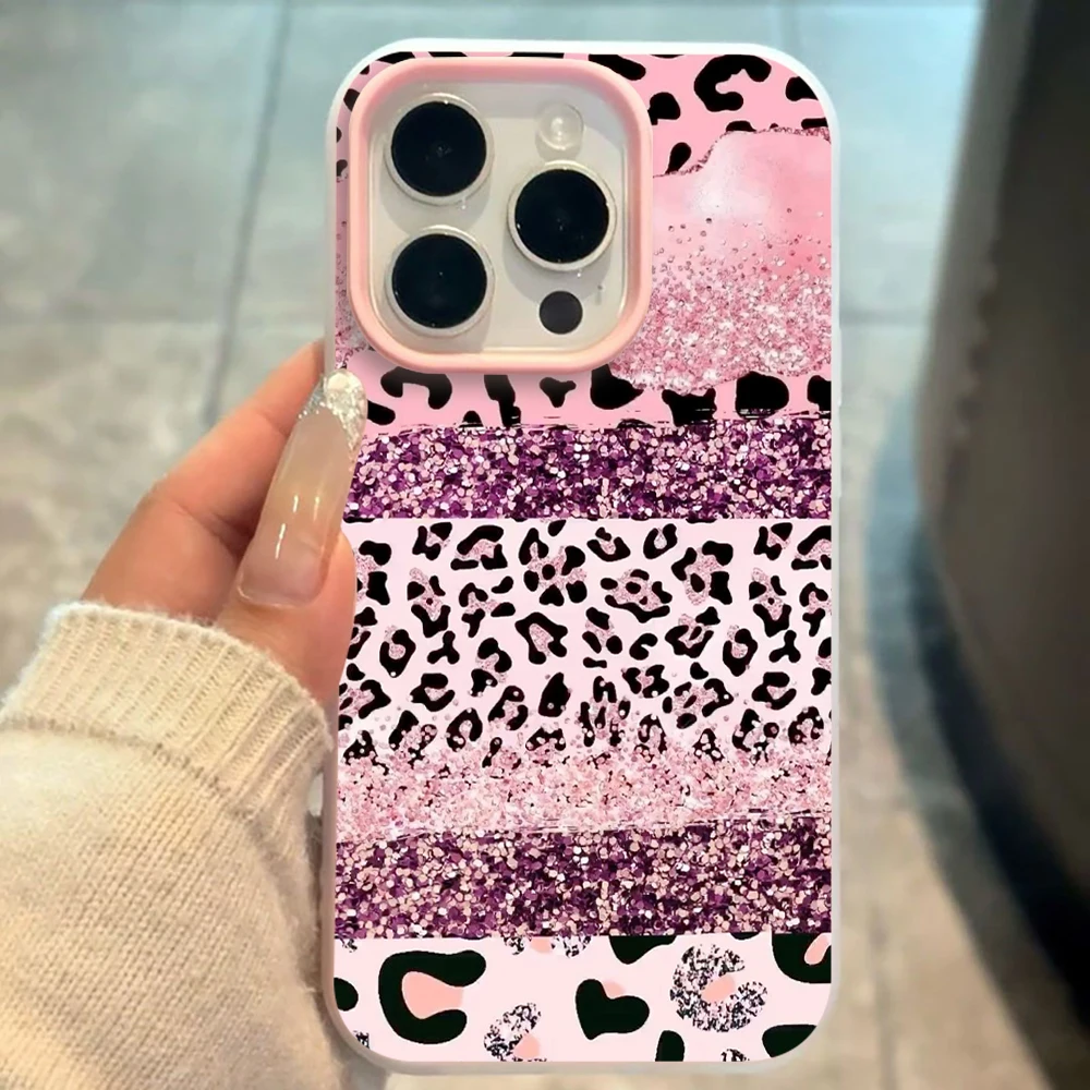 Luxuriöse Leopardenmuster-Hülle für iPhone 17 15 16 14 Pro Max Case Plus für iPhone 13 11 12 ProMax XS XR 8 Plus Sturzsichere INS-Hüllen – Detail 2