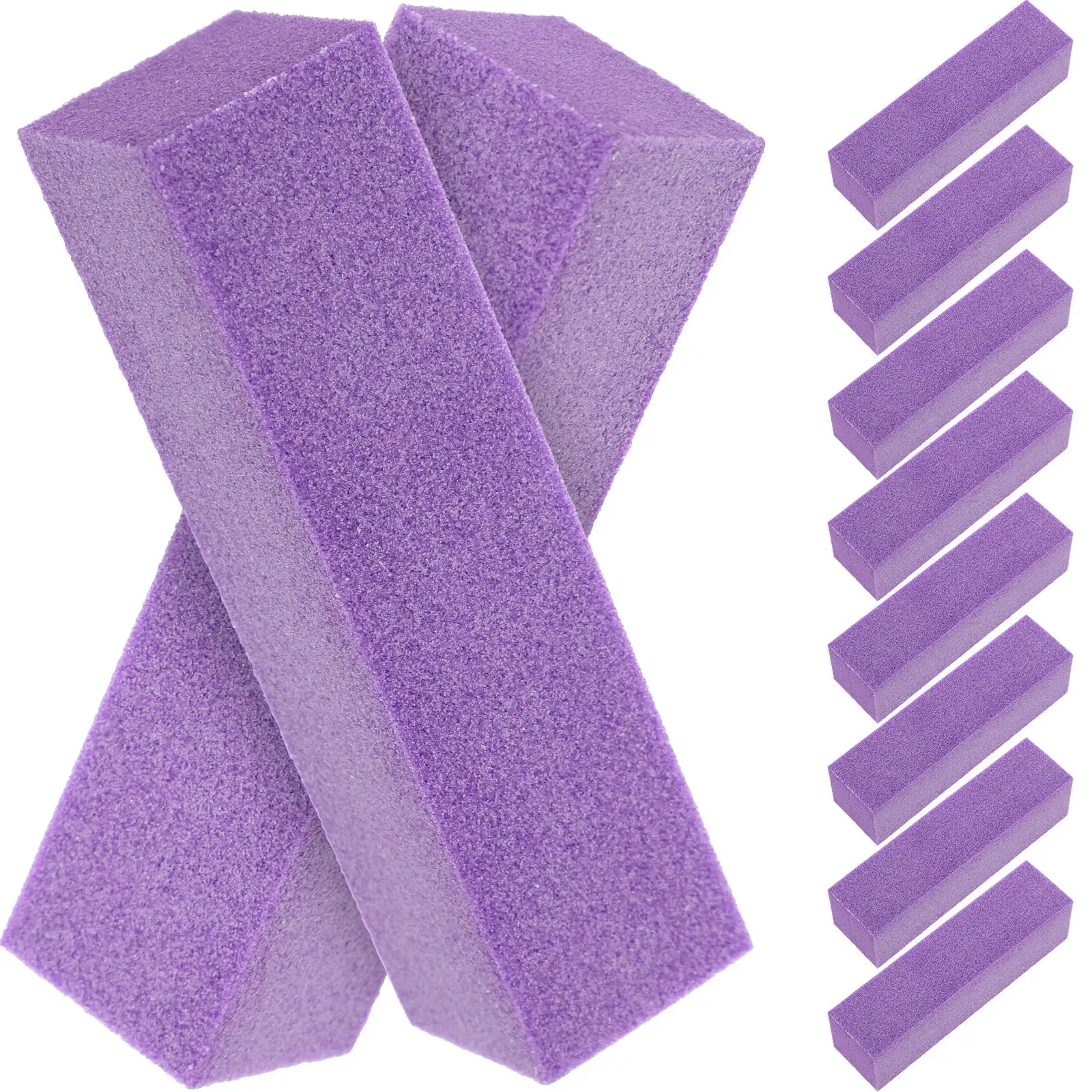 

10 Pcs 4 Sided Nail Buffer File Sponge Manicure Tool for Acrylic False Nails Long Lasting Durable Professional Grade Safe